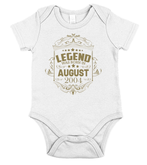 A legend was born in August 2004 Short Sleeve Baby One-Piece