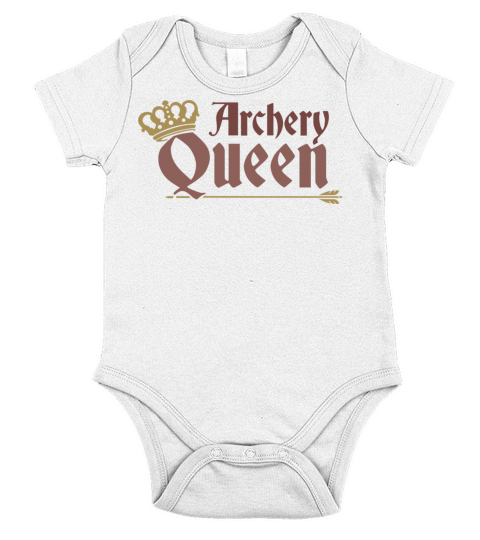 Archery Queen Quote Badge Short Sleeve Baby One-Piece