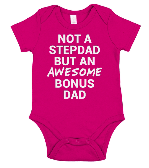 Awesome Bonus Dad Shirt Best Fathers Day Gift for Stepdad Black Youth B072LT9KCG 1 Short Sleeve Baby One-Piece