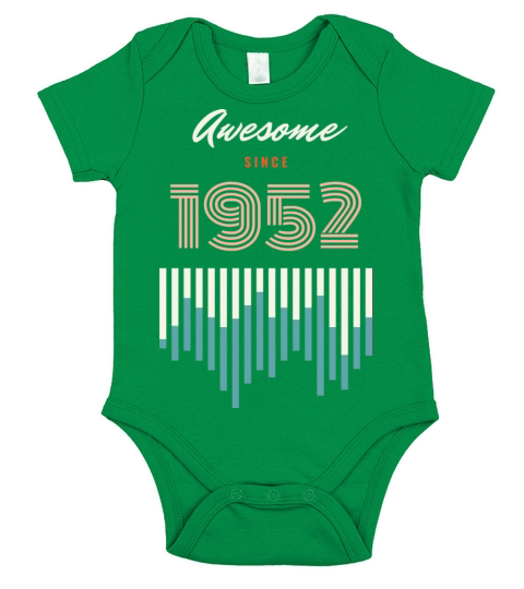 Awesome Since 1952 70 years old birthday Short Sleeve Baby One-Piece