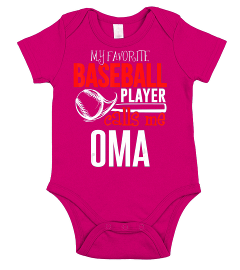 Baseball Oma T-Shirt - My Favorite Player Calls Me Short Sleeve Baby One-Piece
