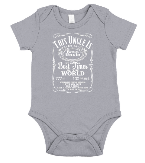 Best Uncle in the world  Gift For Favorite Uncle Short Sleeve Baby One-Piece