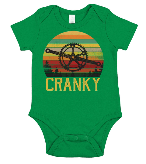 Bicycle Cranky Funny Riding Bike Lovers Vintage Short Sleeve Baby One-Piece