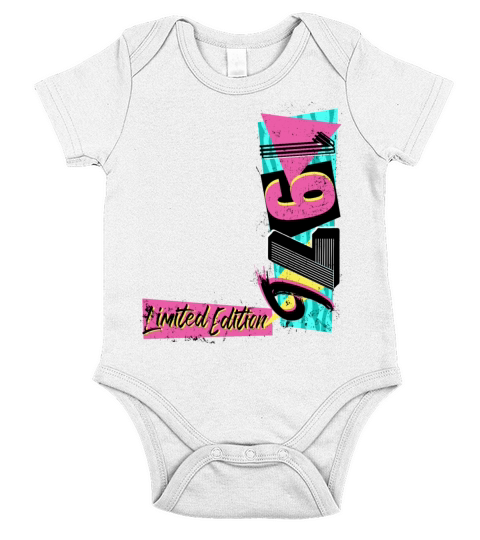 Birth year 1976 birthday 80s 90s Limited Edition Short Sleeve Baby One-Piece