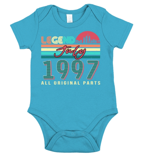 Birthday Greetings In July 1997 Short Sleeve Baby One-Piece
