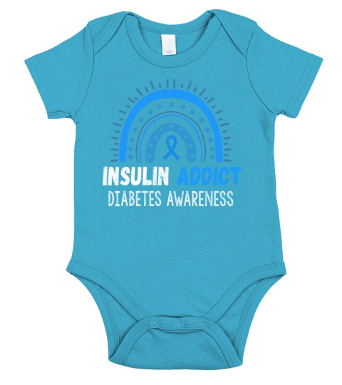 Blue November Insulin Diabetes Awareness Month Short Sleeve Baby One-Piece