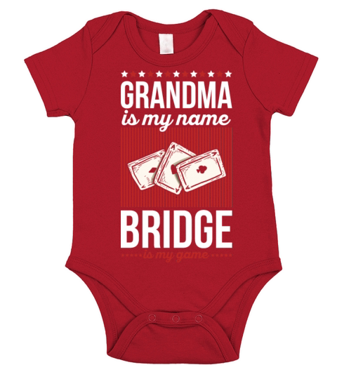 Bridge Card Game Quote for a Bridge Grandma Short Sleeve Baby One-Piece