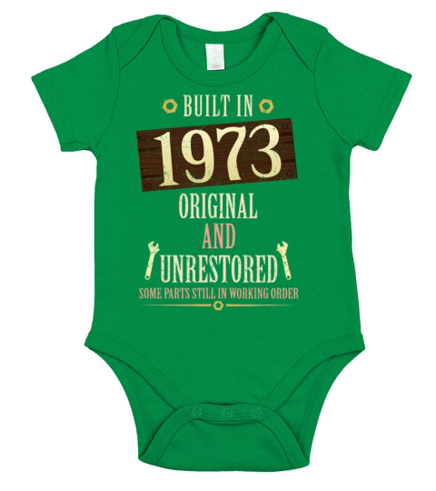 Built In The 1973 Original And Unrestored Short Sleeve Baby One-Piece