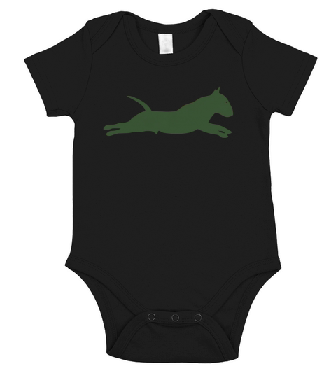 Bull Terrier jump T-Shirt Short Sleeve Baby One-Piece