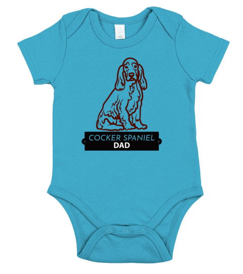 Cocker Spaniel Dad Short Sleeve Baby One-Piece