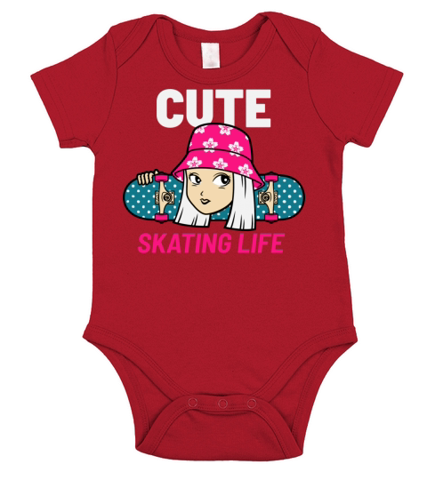 CUTE SKATING LIFE Short Sleeve Baby One-Piece