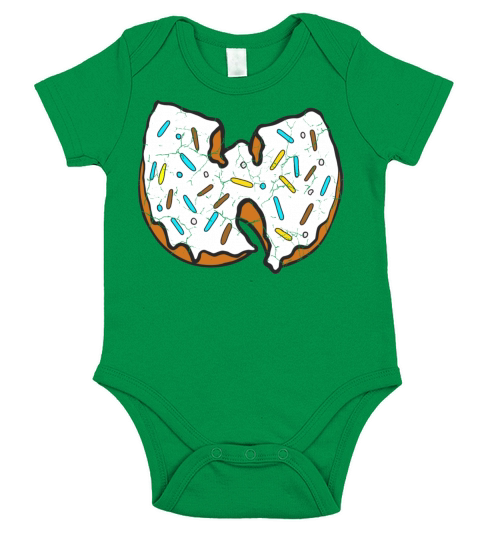 donut wutang white vanilla Short Sleeve Baby One-Piece