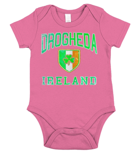 Drogheda Ireland Distressed Irish Pride Blac Short Sleeve Baby One-Piece