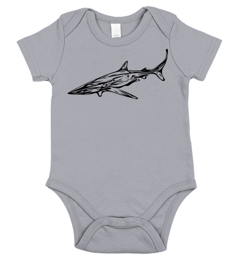 Elegant Vintage Deep Sea Shark Short Sleeve Baby One-Piece
