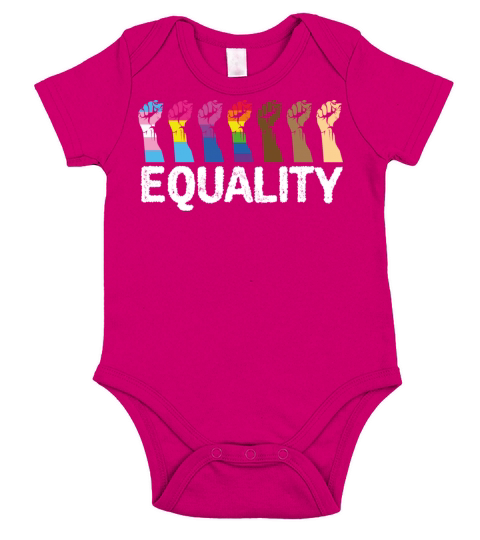 Equality LGBT Community Gay Ally LGBTQ Pride Month Short Sleeve Baby One-Piece