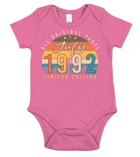 For July 30th 1992 Short Sleeve Baby One-Piece