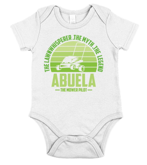 Funny Abuela Lawn Mowing Shirt Lawn Mower Mow Summ Short Sleeve Baby One-Piece