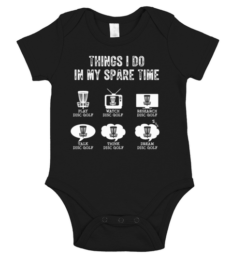 Funny Frisbee Spare Time Disc Golf Vintage Short Sleeve Baby One-Piece