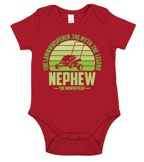 Funny Nephew Lawn Mowing Shirt Lawn Mower Mow Summ Short Sleeve Baby One-Piece