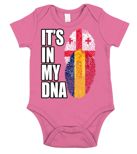 Georgian And Chadian Mix Heritage DNA Flag Short Sleeve Baby One-Piece