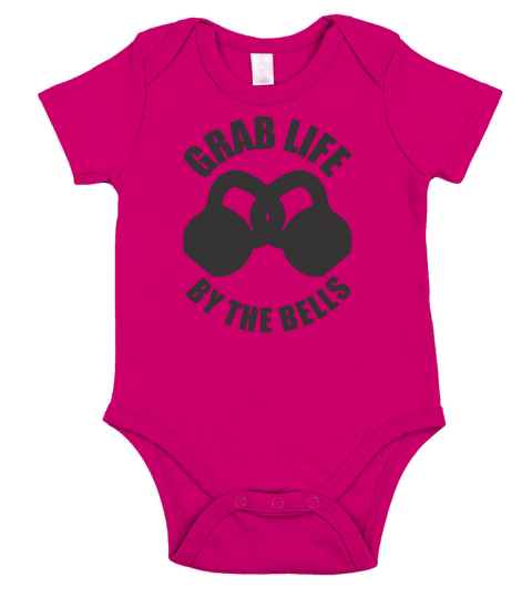 Grab Life By The Bells Kettlebells TShirts201749140455 Short Sleeve Baby One-Piece