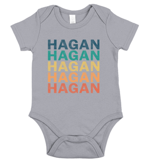 Hagan Name T Shirt - Hagan Vintage Retro Name Gift Short Sleeve Baby One-Piece