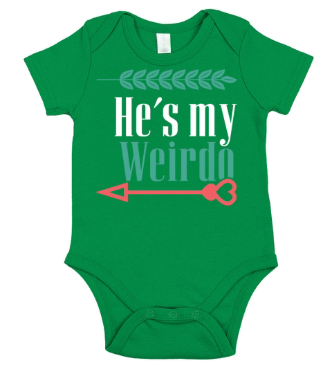 he is my crazy couples Short Sleeve Baby One-Piece