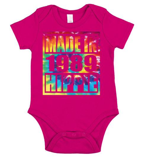 Hippie Birthday 1989 Short Sleeve Baby One-Piece