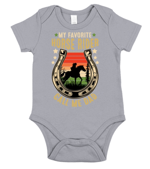 Horse Rider Call Me Dad Vintage Short Sleeve Baby One-Piece