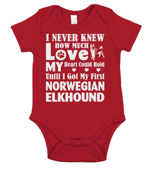 How much Love My Norwegian Elkhound Dogs Short Sleeve Baby One-Piece