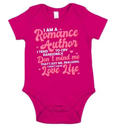 I Am A Romance Author I Tend To Cry Randomly Short Sleeve Baby One-Piece