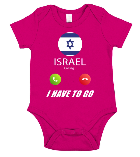 Israel is calling Is calling Flag Saying Short Sleeve Baby One-Piece