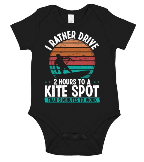 Kitesurfer Kite Sport Vintage Kitebaording Kite Short Sleeve Baby One-Piece