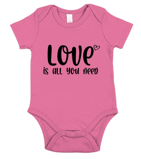Love is all you need Short Sleeve Baby One-Piece