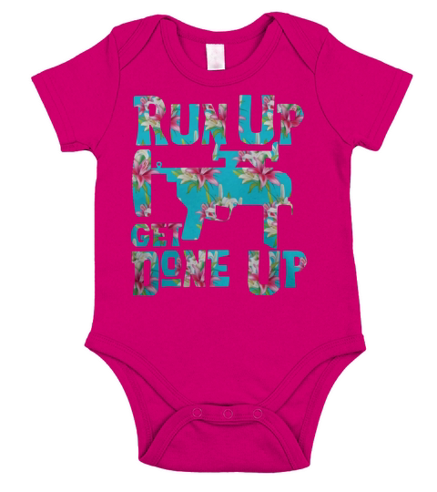 M320 flower Run up get done up Short Sleeve Baby One-Piece