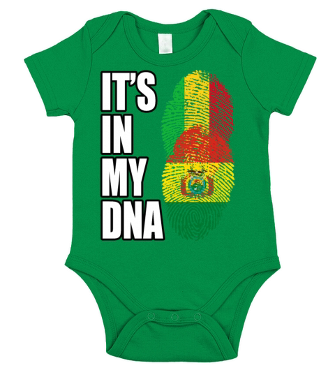 Malian And Bolivian Mix Heritage DNA Flag Short Sleeve Baby One-Piece
