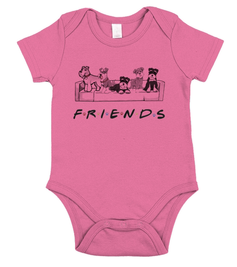 Miniature Schnauzer friends tv show shirt Short Sleeve Baby One-Piece