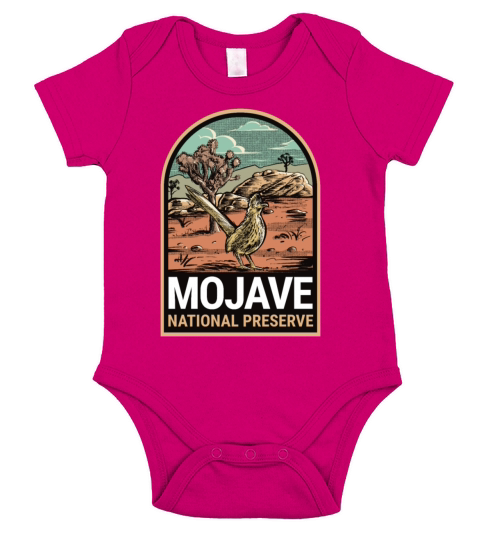 Mojave National Preserve California Vintage Short Sleeve Baby One-Piece