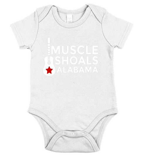 Muscle Shoals Shirt Alabama AL Recording Music Guitar Shirt Short Sleeve Baby One-Piece