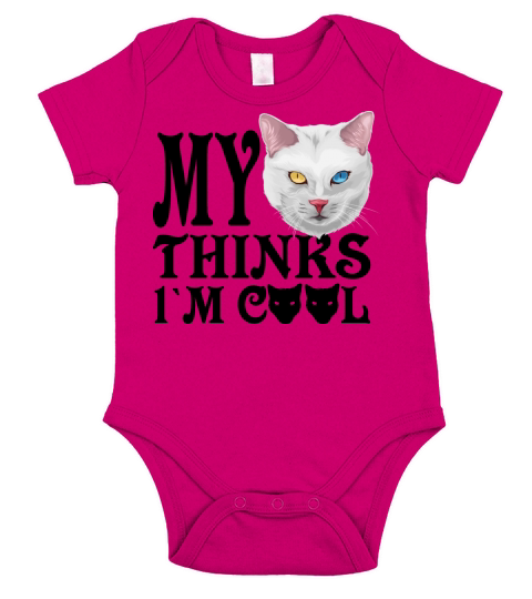 MY CAT THINGS I M COOL Short Sleeve Baby One-Piece