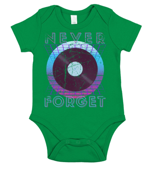 Never Forget Retro 80s 90s Nostalgia Short Sleeve Baby One-Piece