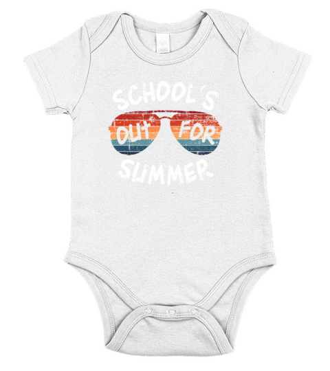 Schools Out For Summer Last Day of School Teacher Short Sleeve Baby One-Piece