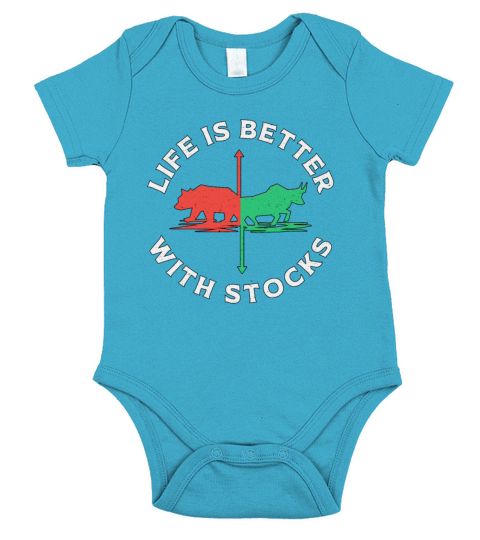 Stock Market Life Is Better With Stocks Trader Short Sleeve Baby One-Piece