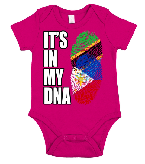Tanzanian And Filipino Vintage Heritage DNA Flag Short Sleeve Baby One-Piece