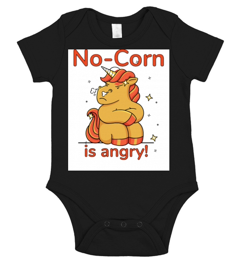 The No Corn Short Sleeve Baby One-Piece