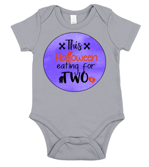 THIS HALLOWEEN EATING FOR TWO Short Sleeve Baby One-Piece