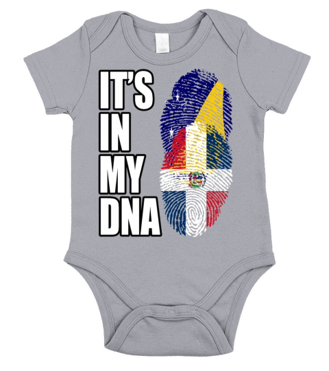 Tokelauan And Dominican Mix Heritage DNA Flag Short Sleeve Baby One-Piece
