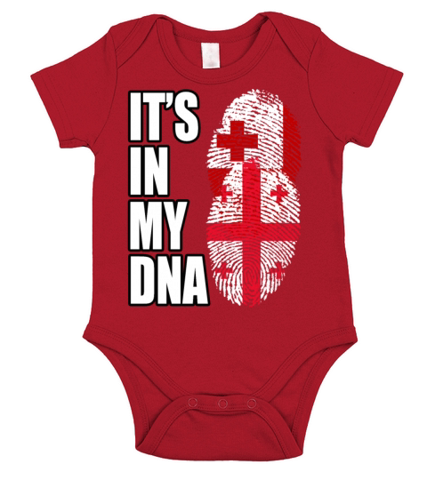 Tongan And Georgian Mix Heritage DNA Flag Short Sleeve Baby One-Piece