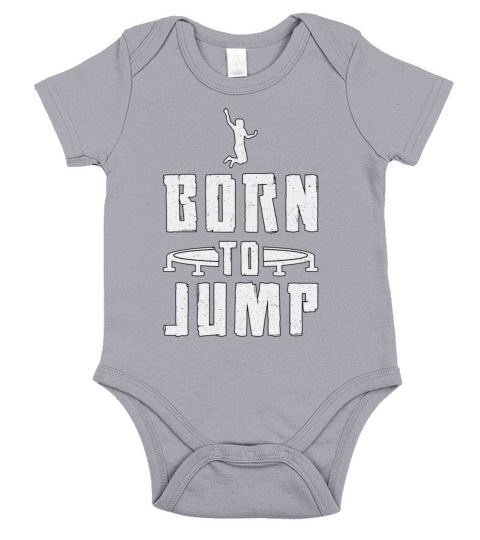 Trampoline Born To Jump Gymnast Trampolining Short Sleeve Baby One-Piece