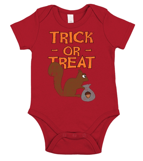 Trick Or Treat Squirrel Short Sleeve Baby One-Piece